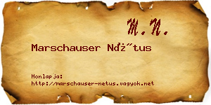 Marschauser Nétus névjegykártya